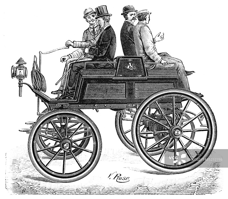 勒费弗尔汽油车，1897年图片素材