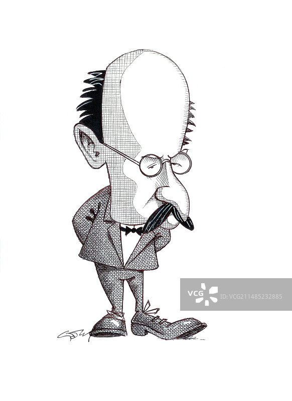 马克斯·普朗克人物漫画图片素材