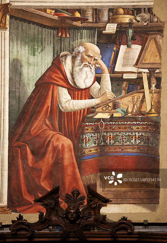 书房里的圣哲罗姆图片素材