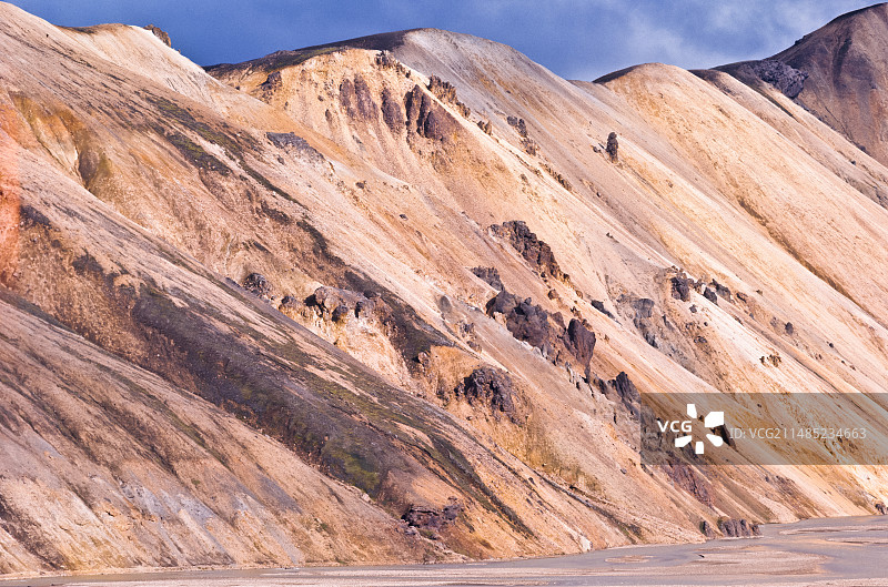 冰岛石英流纹岩山图片素材