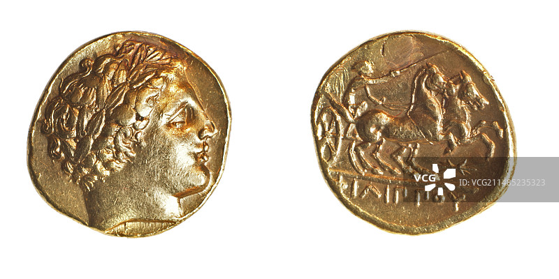 菲利普二世金币图片素材