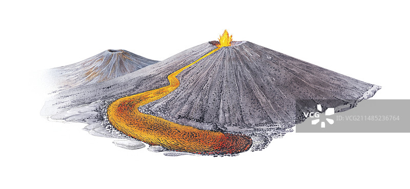 火山熔岩流艺术作品图片素材