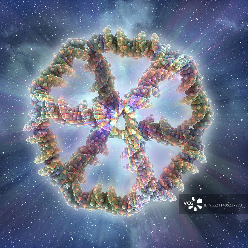 DNA六向连接艺术图图片素材