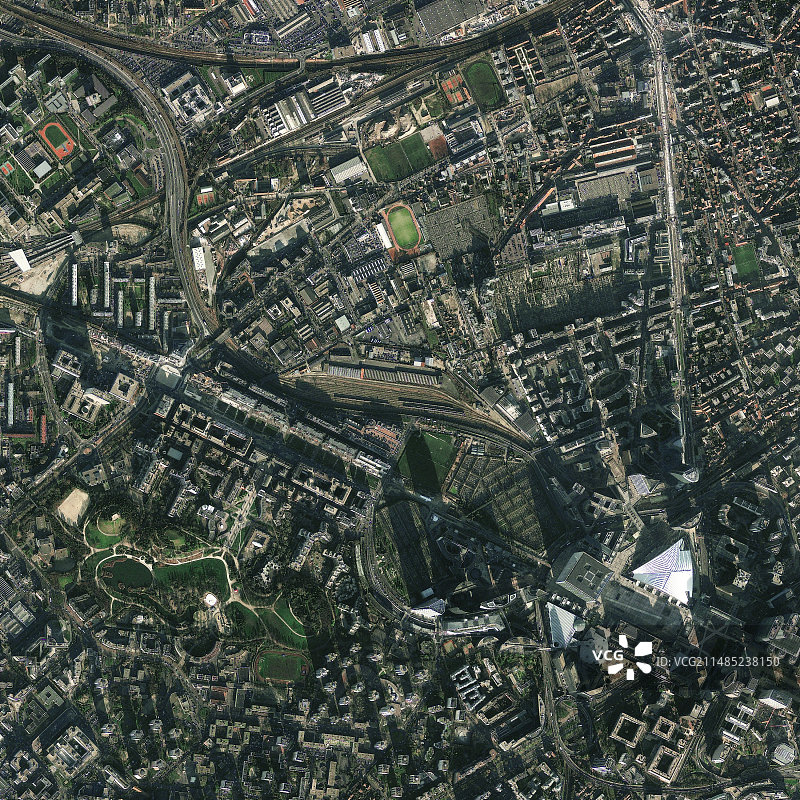 法国巴黎卫星图像图片素材