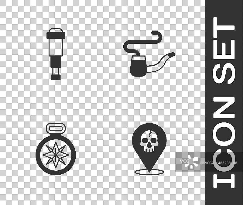 海盗望远镜镜头定位图片素材