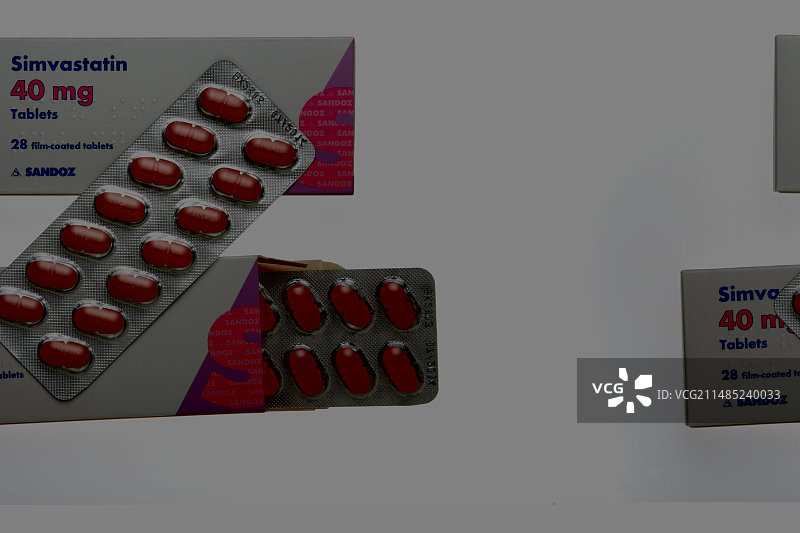 辛伐他汀降胆固醇药物图片素材