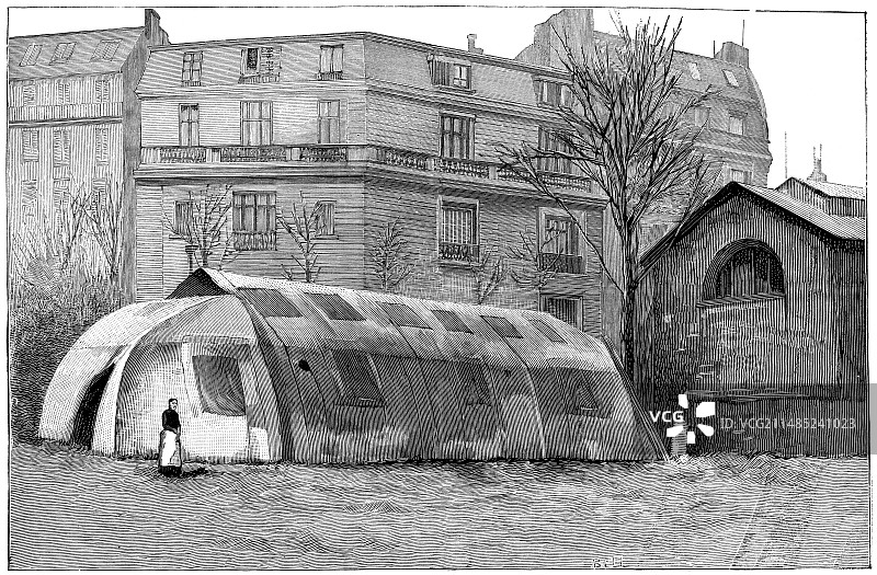 1890年流感隔离图片素材