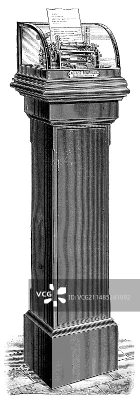 1893年的电报机图片素材