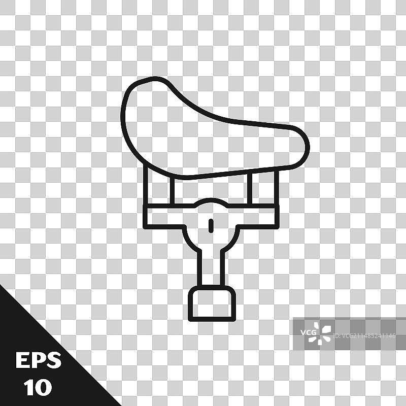 自行车座垫黑色线条图标图片素材