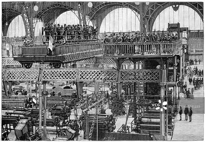 1889年巴黎世博会观景台图片素材