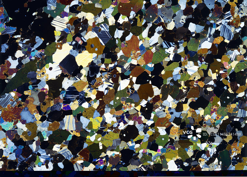 麻粒岩矿物浅显微照片图片素材