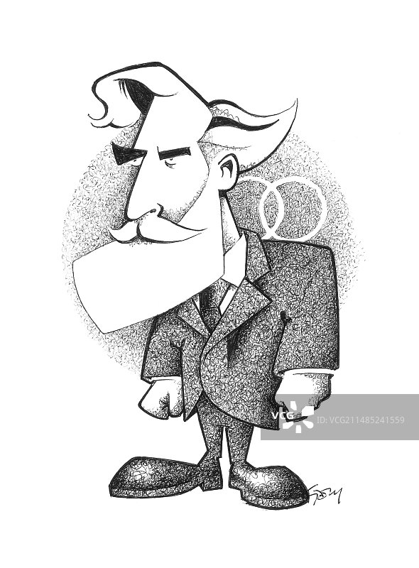 约翰·维恩漫画形象图片素材