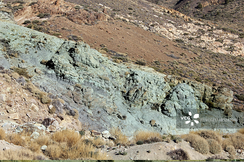 特内里费岛的含铜岩石图片素材