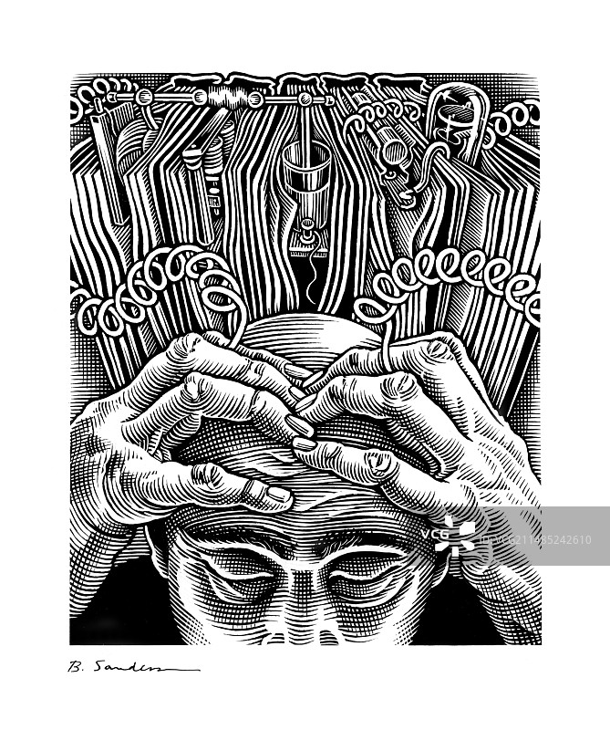 信息过载概念艺术作品图片素材
