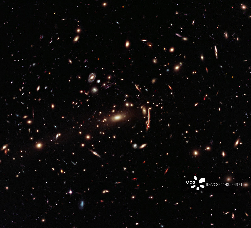 星系团MACS 1206，哈勃太空望远镜图像图片素材