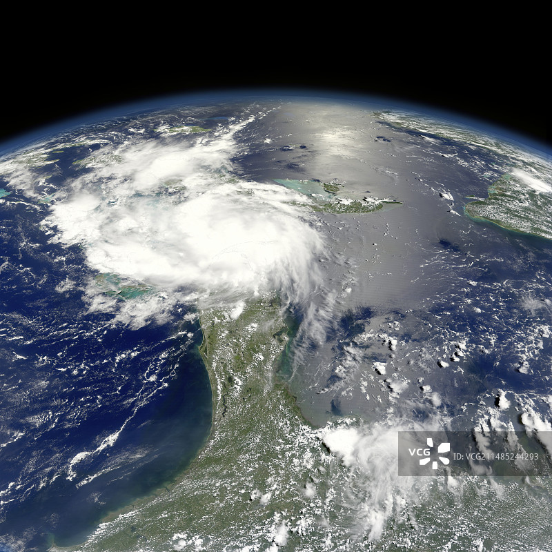 热带风暴厄内斯托卫星图像图片素材