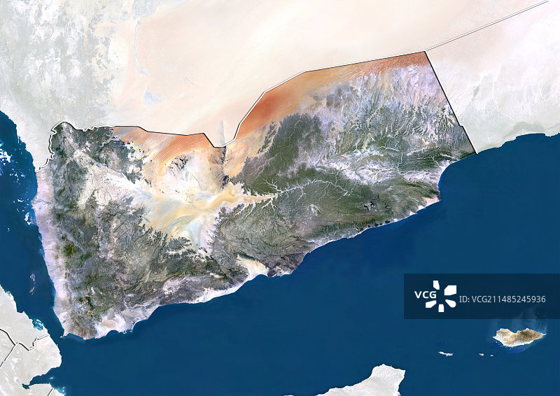 也门卫星图像图片素材