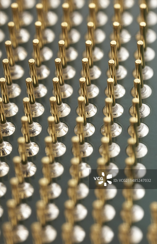 微处理器镀金触点引脚图片素材