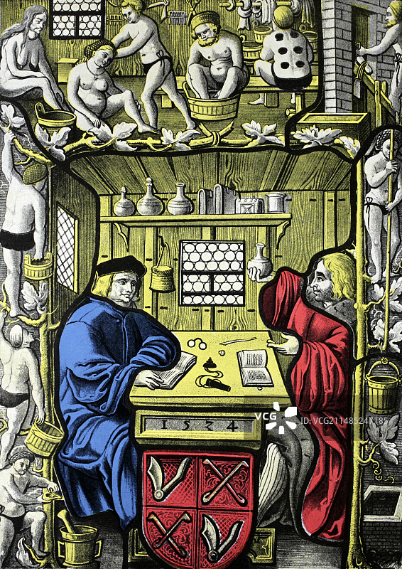 16世纪的澡堂老板图片素材