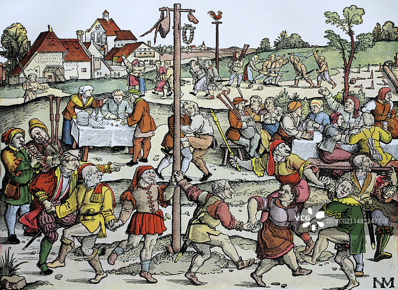 传统鼻舞，16世纪图片素材