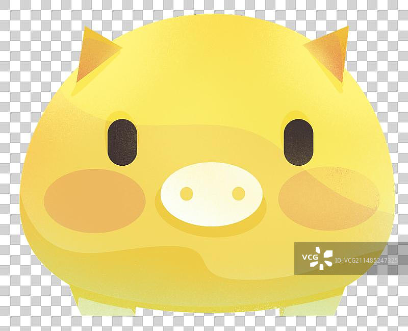 可爱的金猪储钱罐正面图片素材