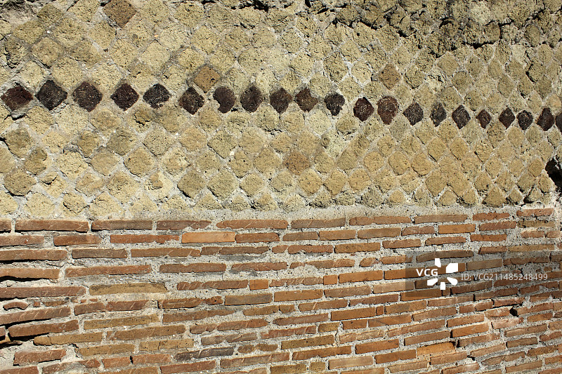 赫库兰尼姆的罗马墙图片素材