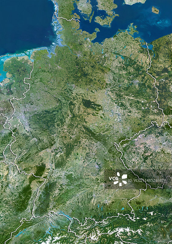 德国，卫星图像图片素材