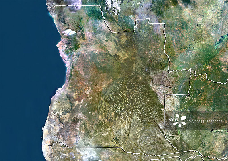 安哥拉卫星图像图片素材