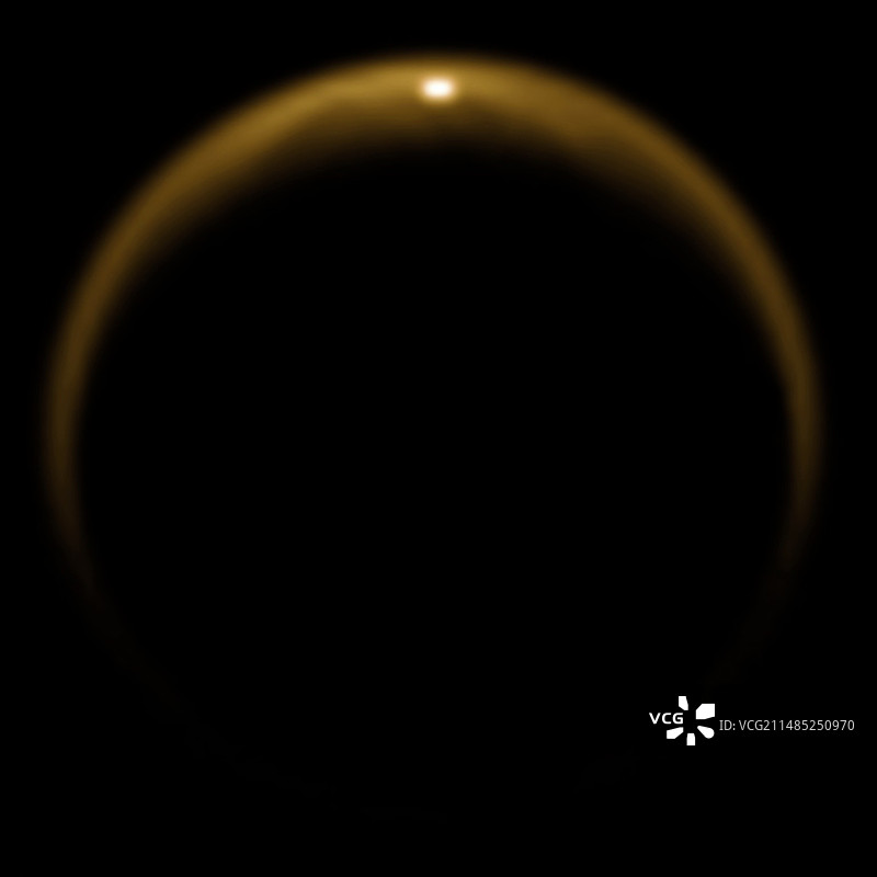 土卫六上的湖泊：卡西尼号影像图片素材