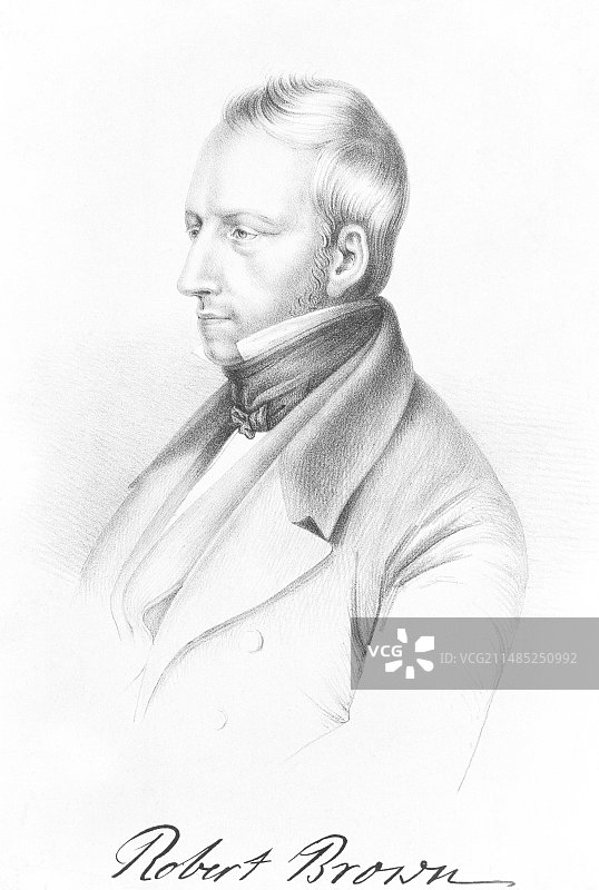 罗伯特·布朗，苏格兰植物学家图片素材