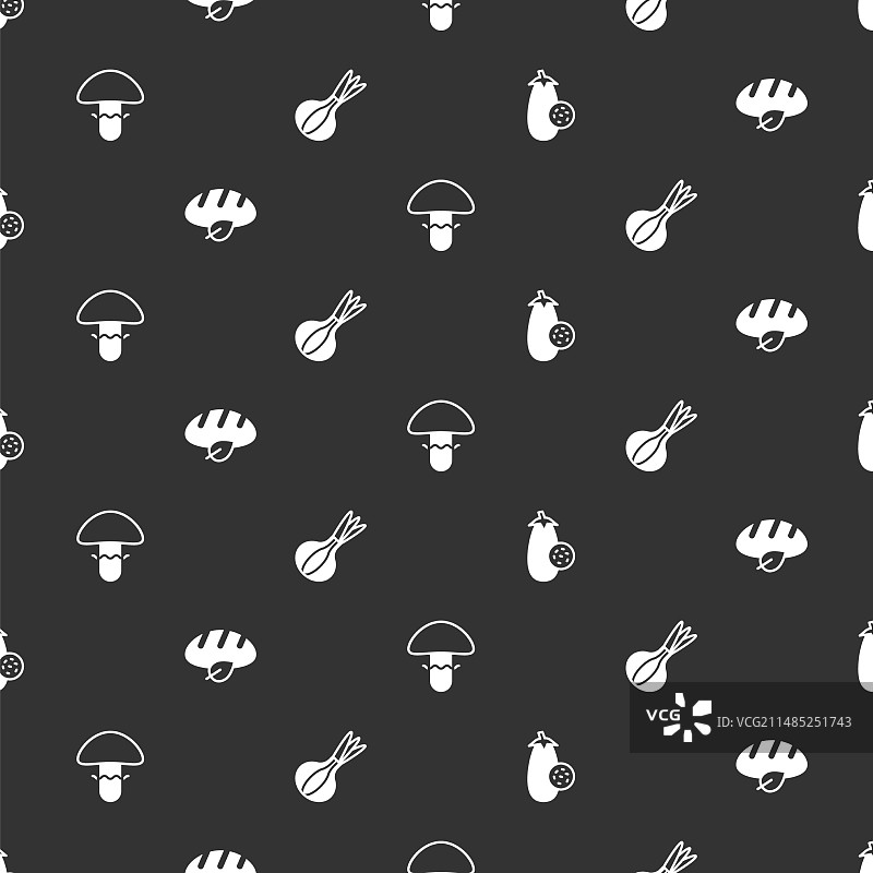 茄子纯素面包蘑菇和洋葱图片素材