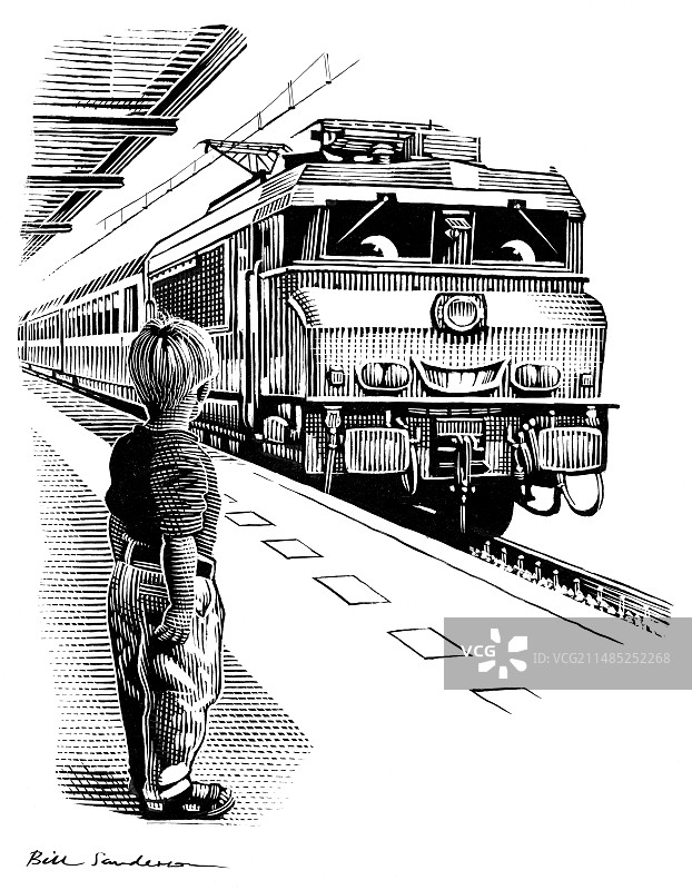 儿童火车安全，艺术作品图片素材