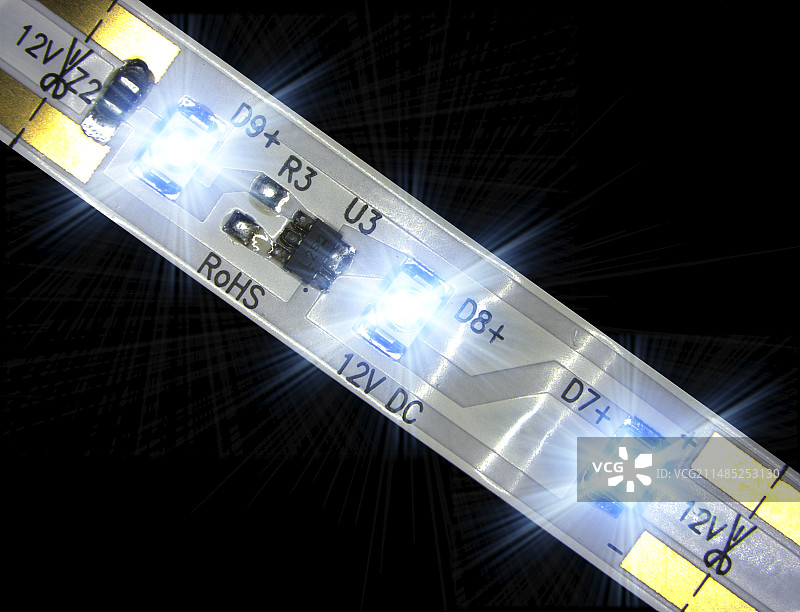 LED灯带微距摄影图片素材