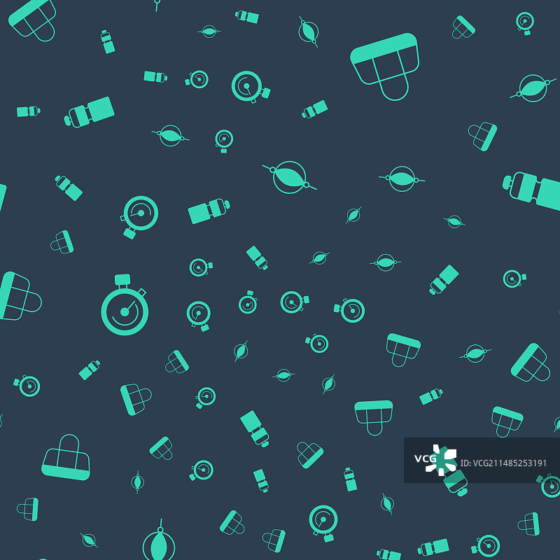 拳击沙袋运动秒表和健身组合图片素材