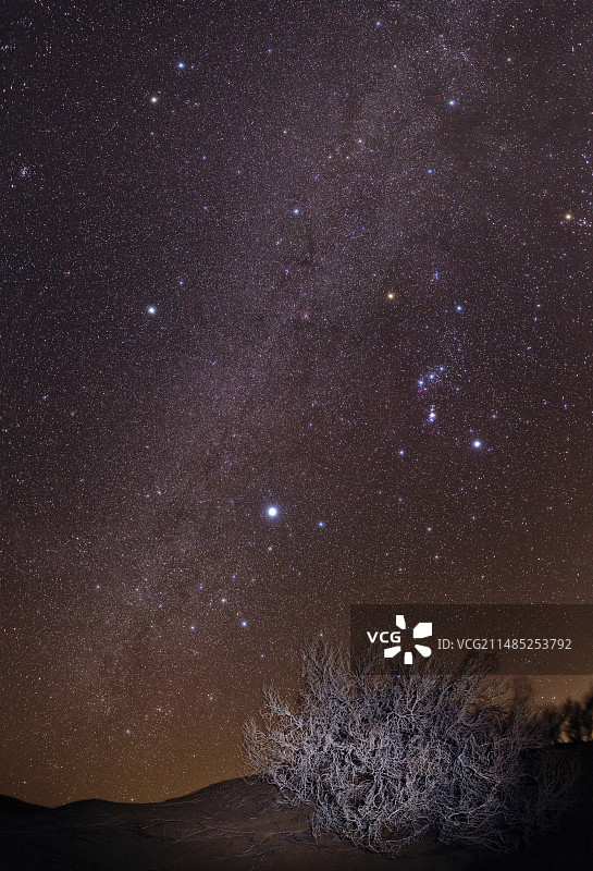 沙漠上空的银河图片素材