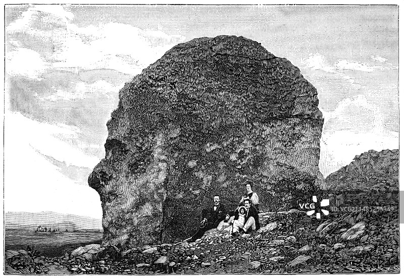 19世纪类人岩层图片素材