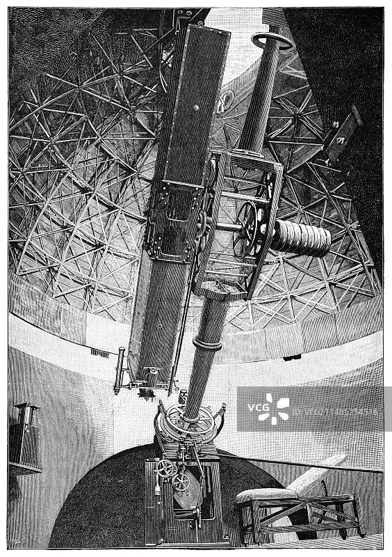 1894年卡塔尼亚Carte du Ciel望远镜图片素材