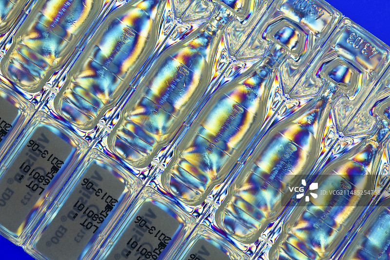 滴眼液安瓿，光弹性应力图片素材