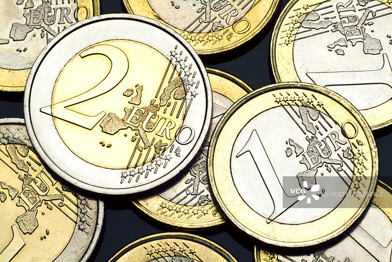 欧元硬币图片素材