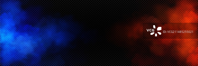 带有红色和蓝色霓虹灯效果的烟雾图片素材