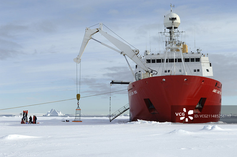 南极科考船图片素材