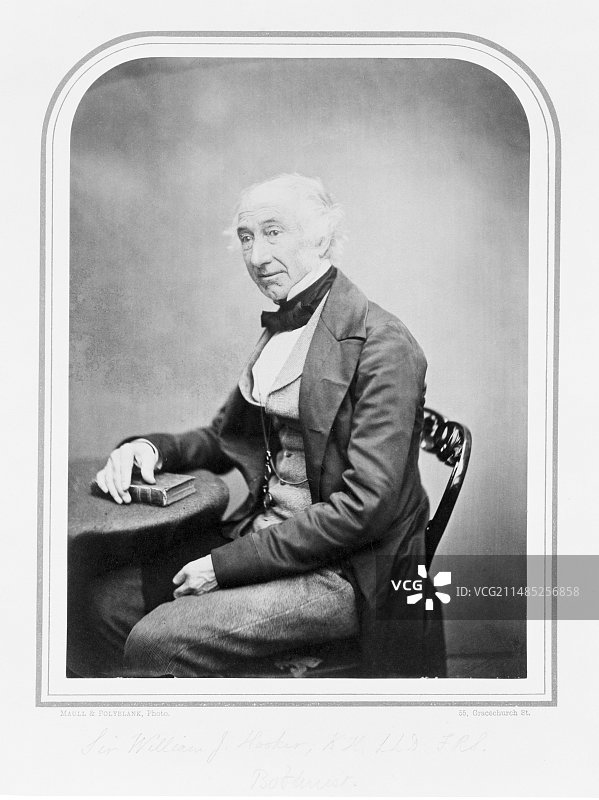 英国植物学家威廉·胡克爵士图片素材