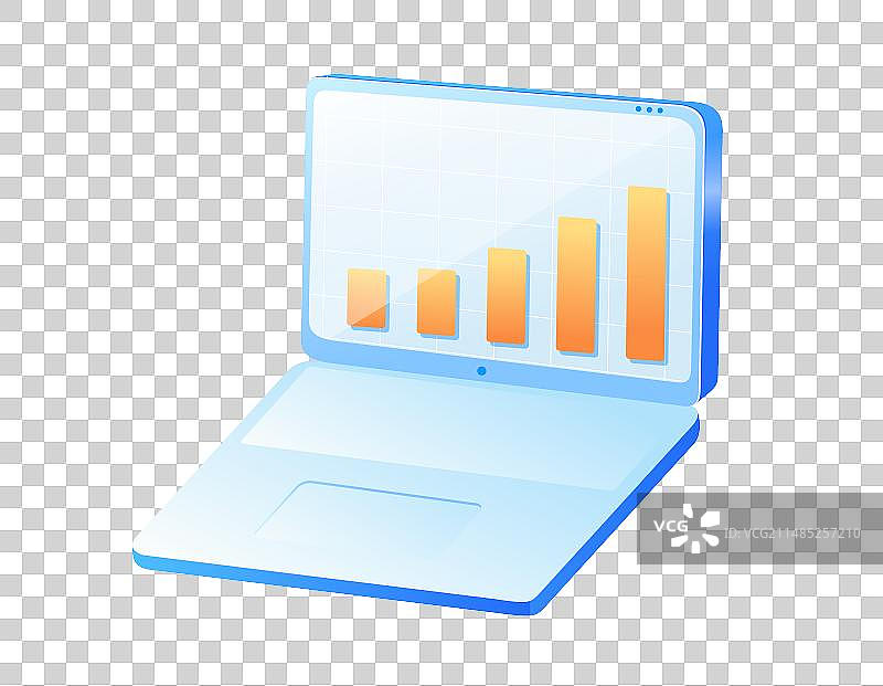 蓝色3D金融理财保险银行元素插画图片素材