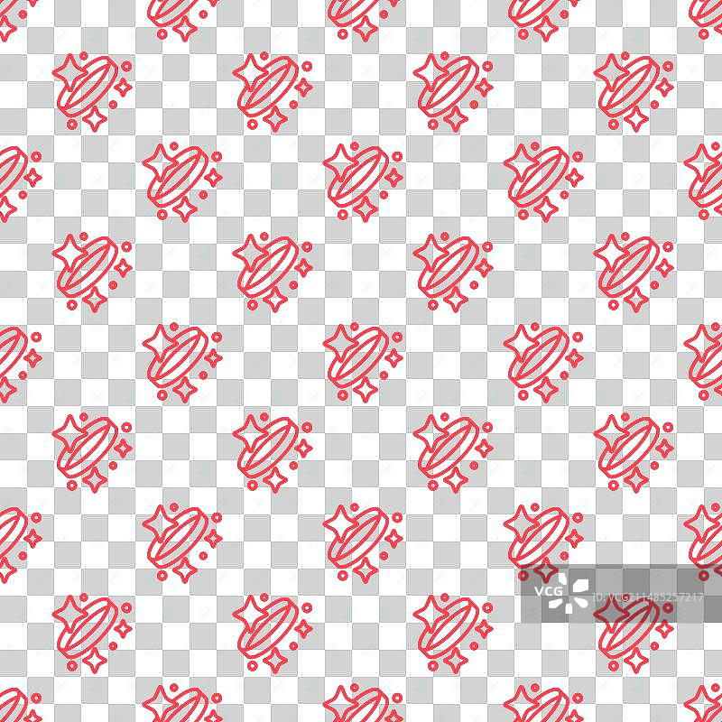 红色线条钻石订婚戒指图标图片素材