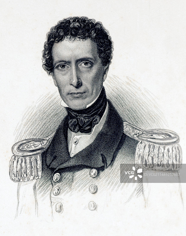 1826 Allen Gardiner船长在巴塔哥尼亚图片素材