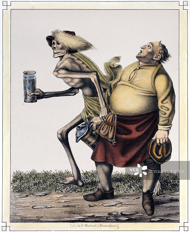 死亡之舞、饮酒与肥胖图片素材