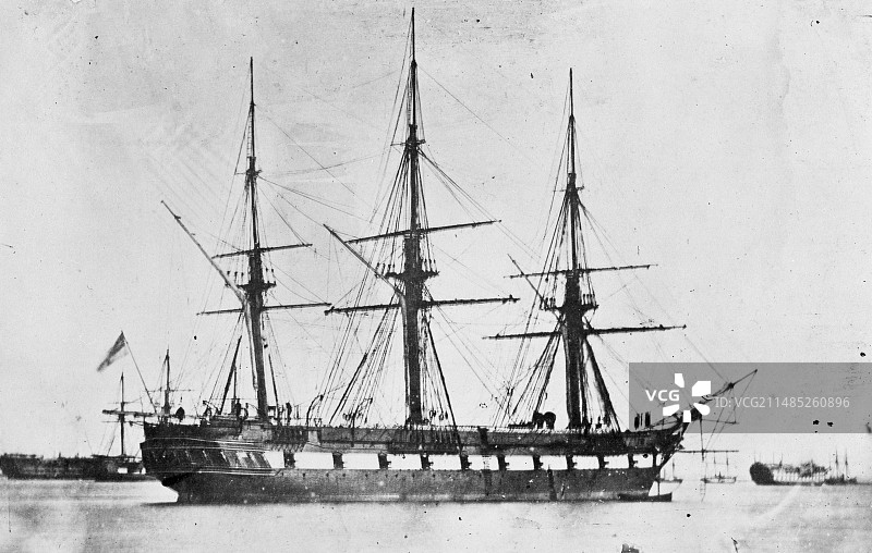 挑战者号皇家海军军舰,19世纪70年代图片素材