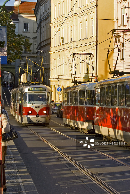 布拉格的电车图片素材