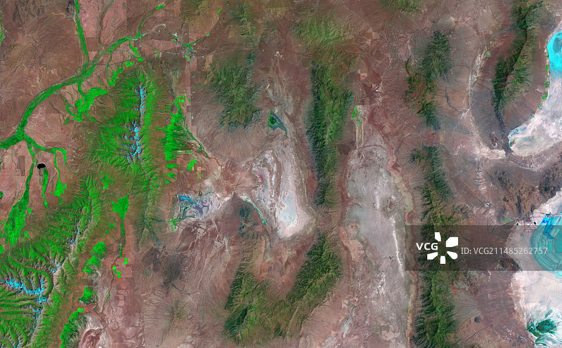 美国内华达州大盆地卫星图像图片素材