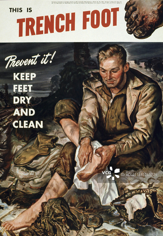 二战时期战壕足海报图片素材